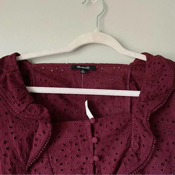 Madewell |  Eyelet Pom-Pom Blouse - Picture 9 of 14